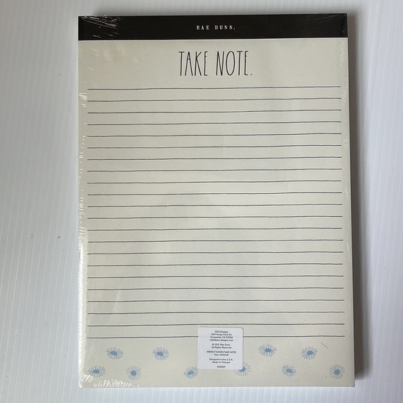 Rae Dunn TAKE NOTE. / WRITE IT DOWN. 2-pack legal size note pad - Picture 2 of 3